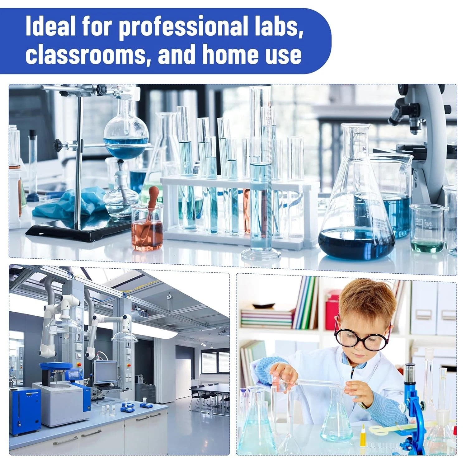 5Pcs/14Pcs Borosilicate Glass Lab Beaker,Graduated Cylinders Measuring Glassware