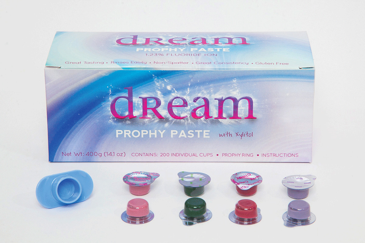 House Brand PP-MXC Dream Prophy Paste Cups 1.23% APF Mint Extra Coarse 200/Bx