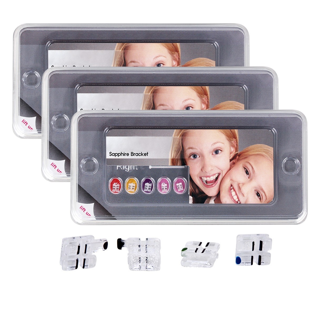 ABSOLUTE Dental Ortodoncia Brace Sapphire Zafiro Cerámica Roth 022 Gancho 345