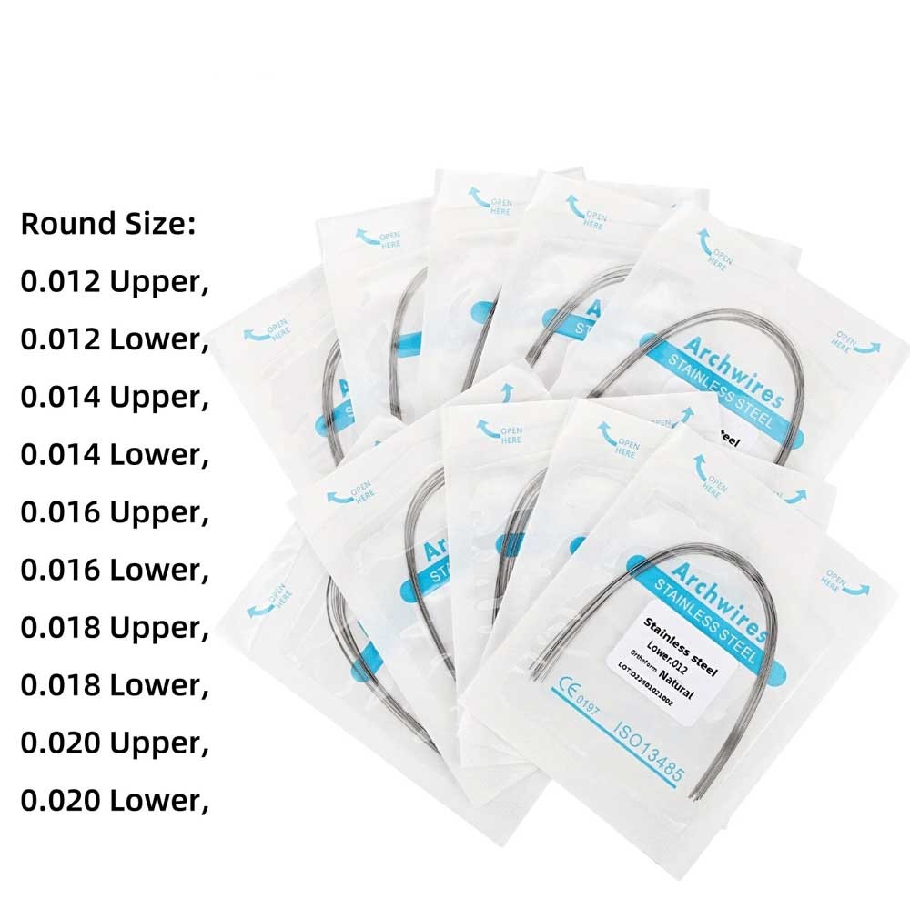 10pcs/pack Dental Orthodontic Arch wire Stainless Steel S.S Round Natural Form