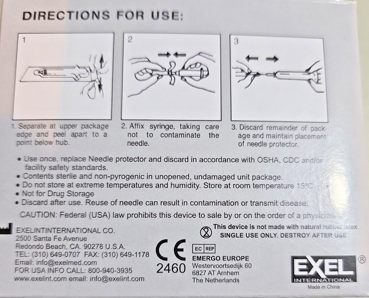 1.5 inch 22G Disposable Lab Dispensing Needles Pack of 100 Individual Sterile