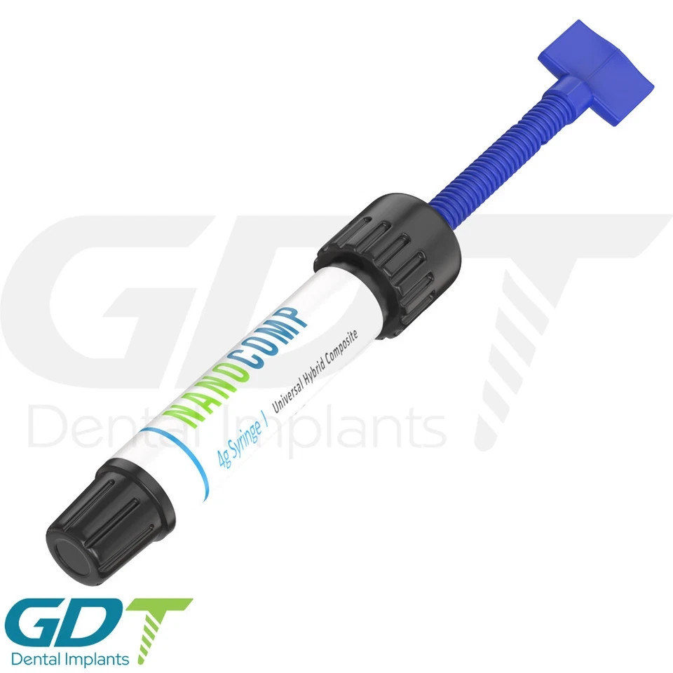 NanoComp Universal Hybrid Composite Dental Resin, 4g Syringe