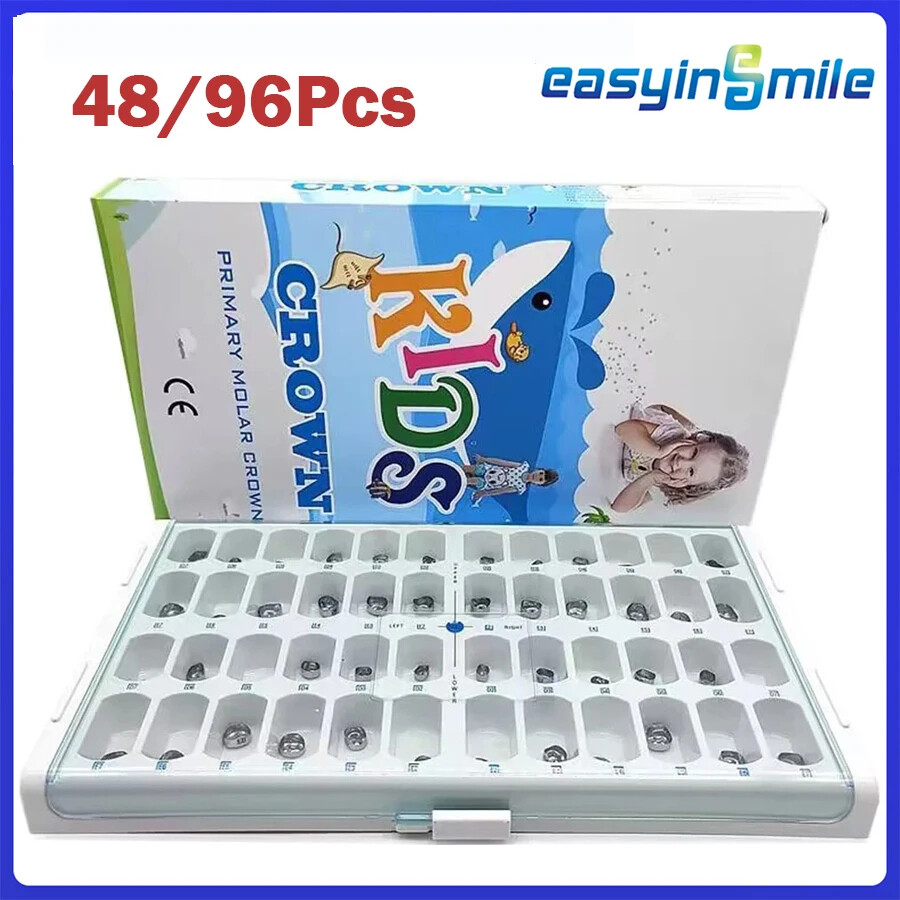 Dental Kid Adult Crowns Preformed Stainless Steel Crown Temporary Crowns 1st 2nd