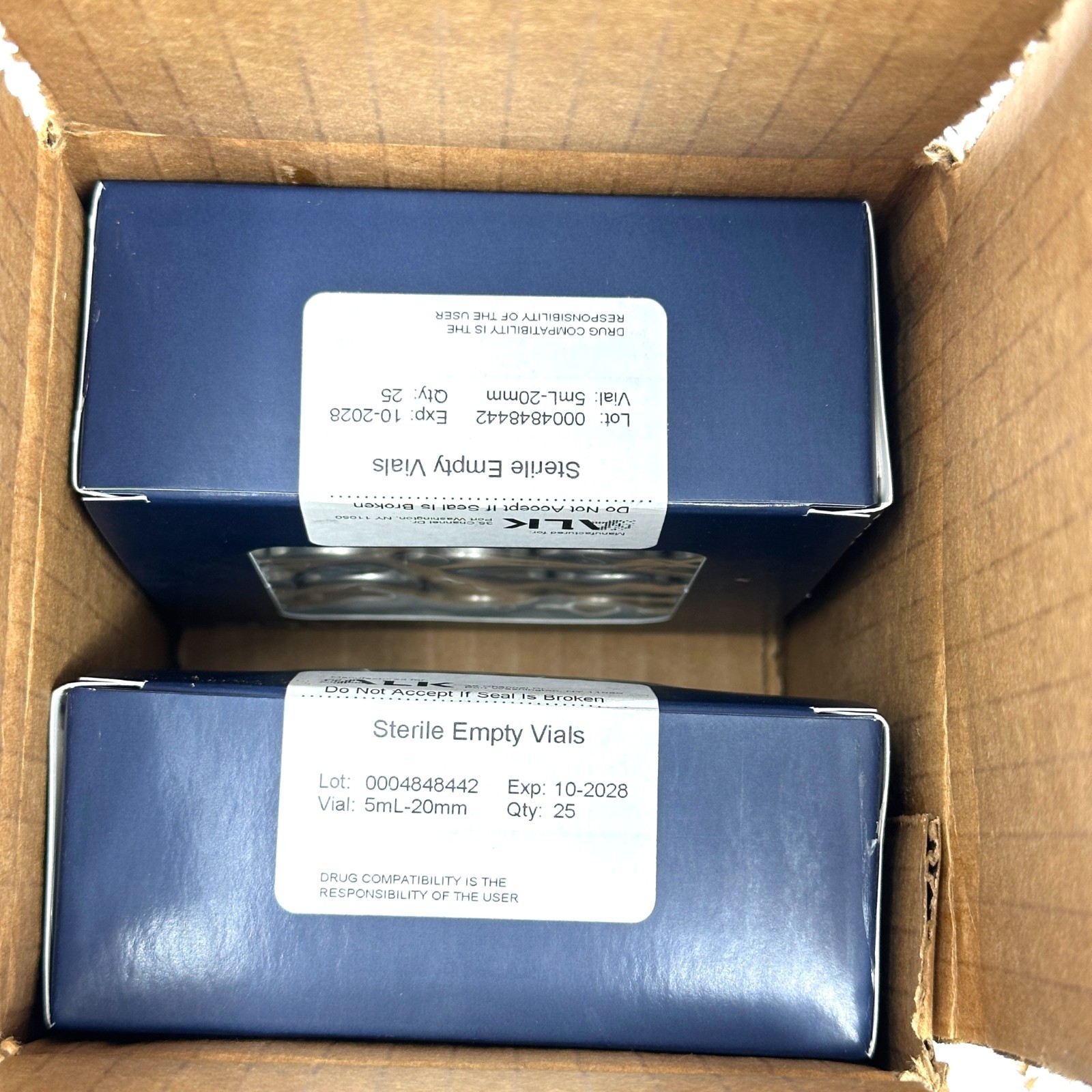 Thermo Scientific ALK ST5-20 Sterile Empty Vials 5mL 20mm Lot 0004848442 Exp 202