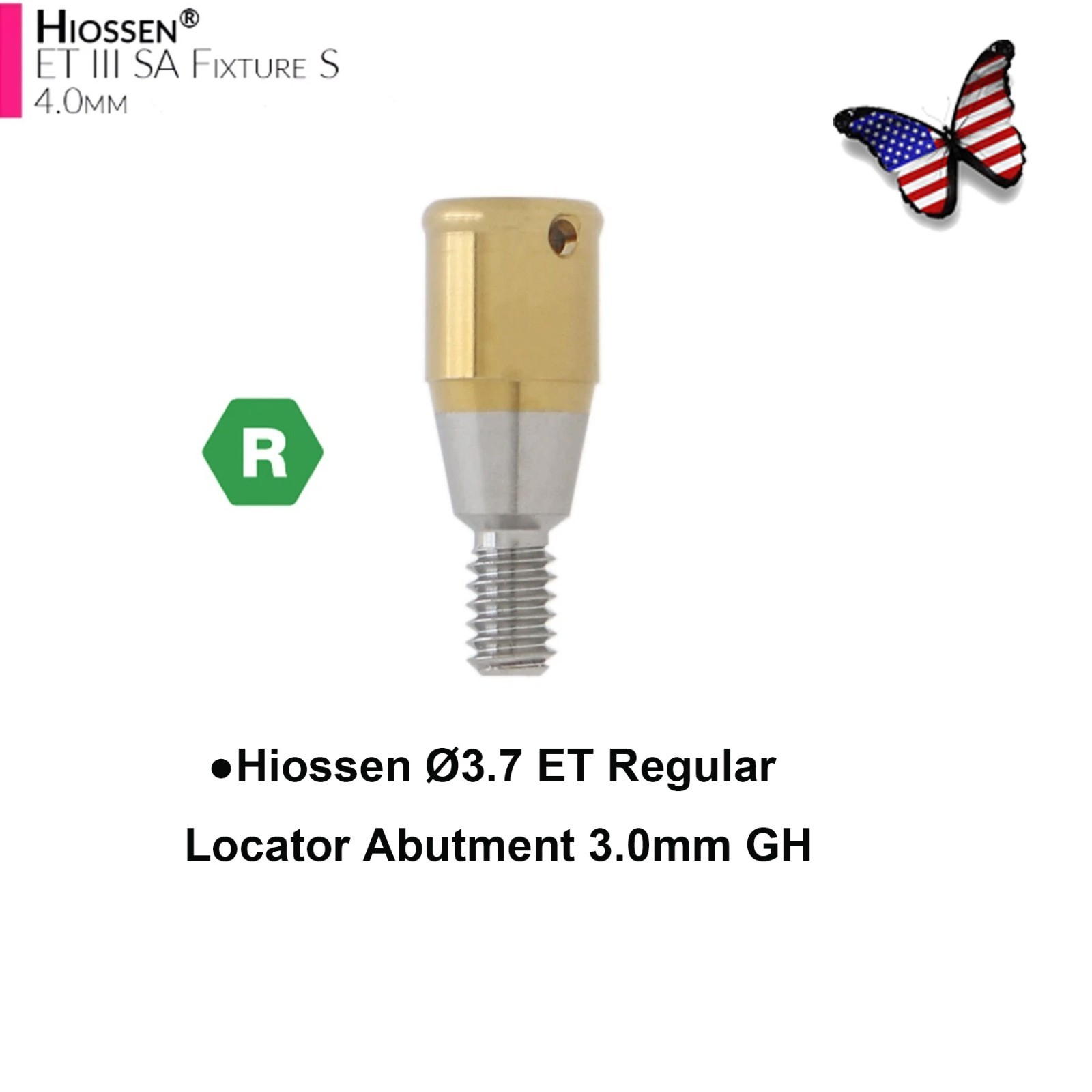 Locator Abutment for Hiossen ET DIO UF/Snucone Regular Overdenture Retention Cap
