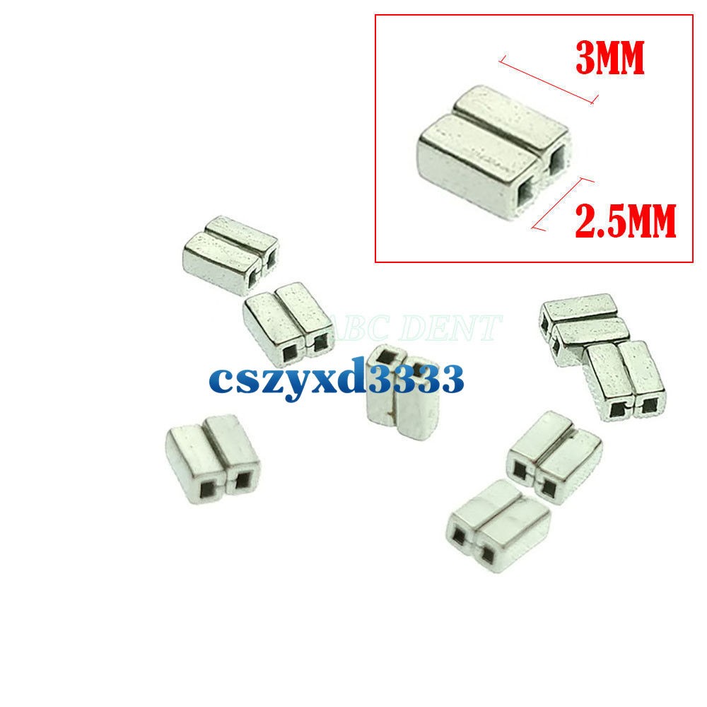 Dental Orthodontic Accessory Crimpable Hook Double Tube Cross Type 10pcs/bag