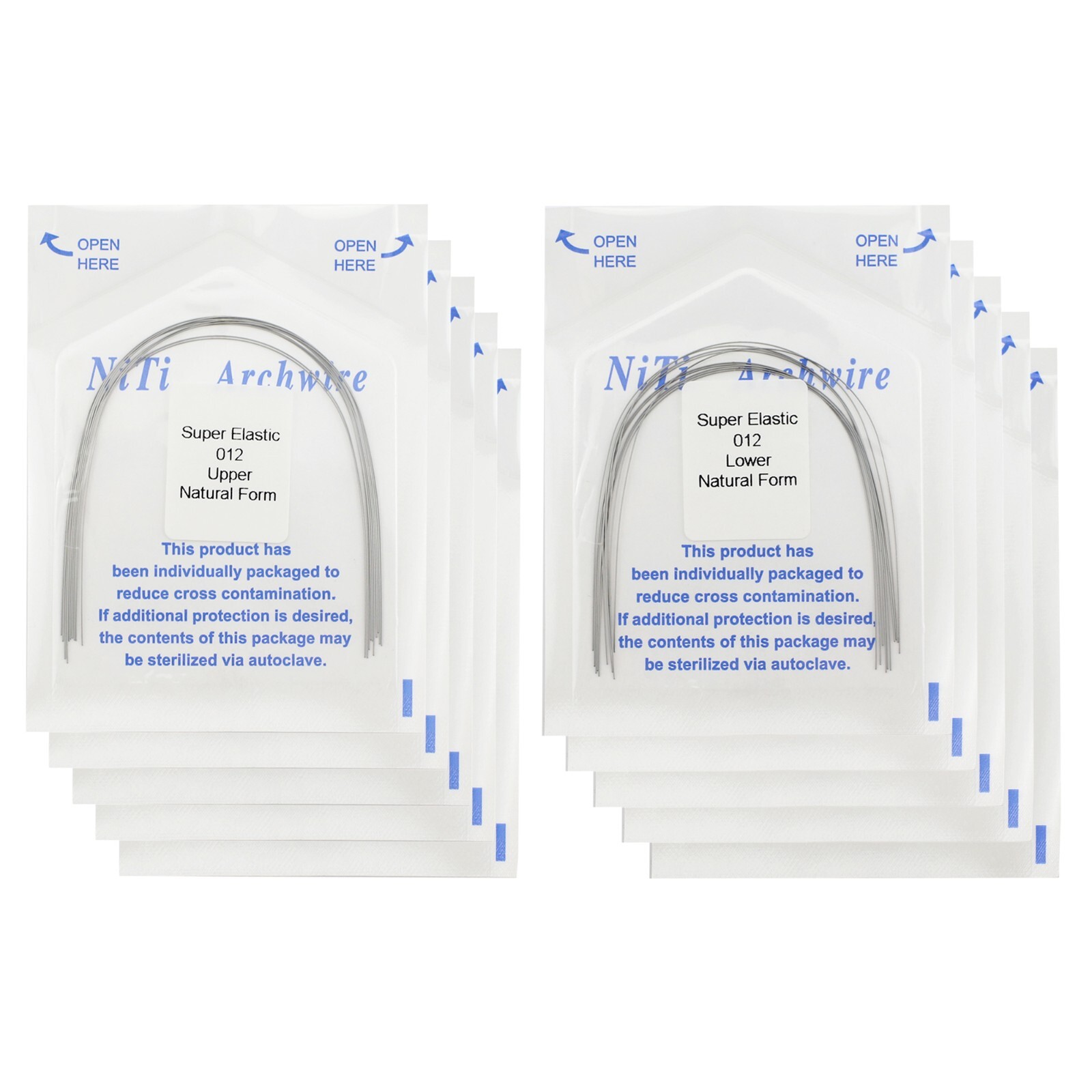 100pcs Dental Orthodontic Niti Arch Wire Natural Form Arches Round Rectangular