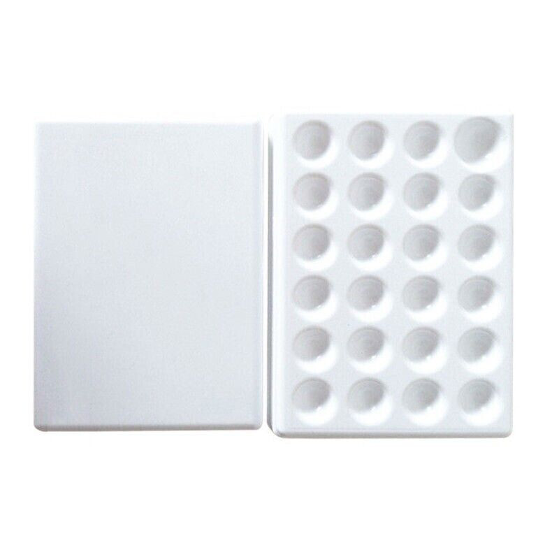 1 Pcs Dental Lab Tool Glaze Mixing Tray 24 pits Palette Porcelain Ceramic Cover