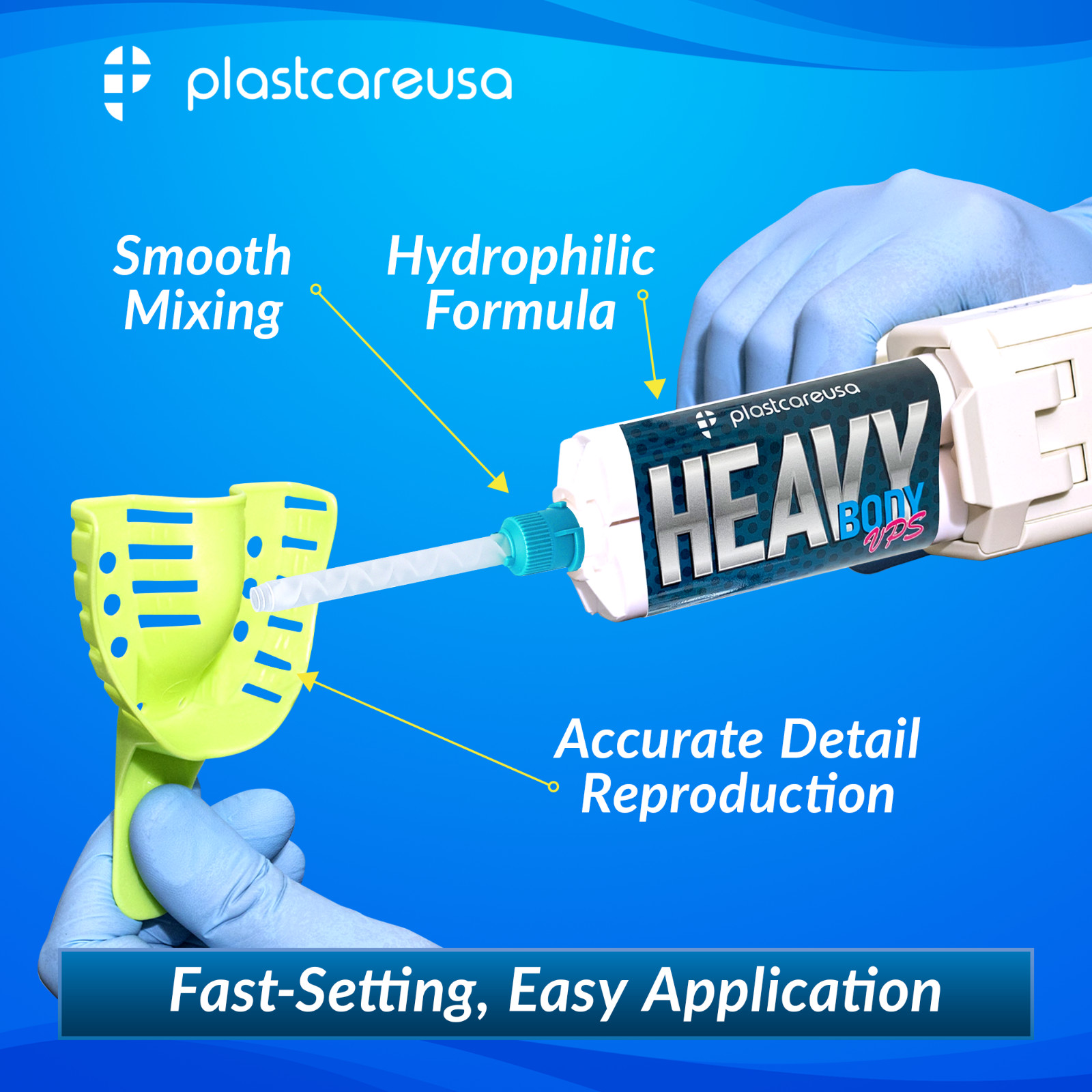 4 x Heavy Body Regular Set Dental Vinyl Polysiloxane Impression Material VPS PVS