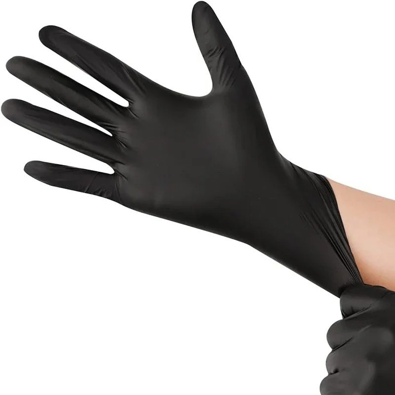 Black Nitrile Disposable Gloves 4 & 5 Mil, Latex & Powder Free