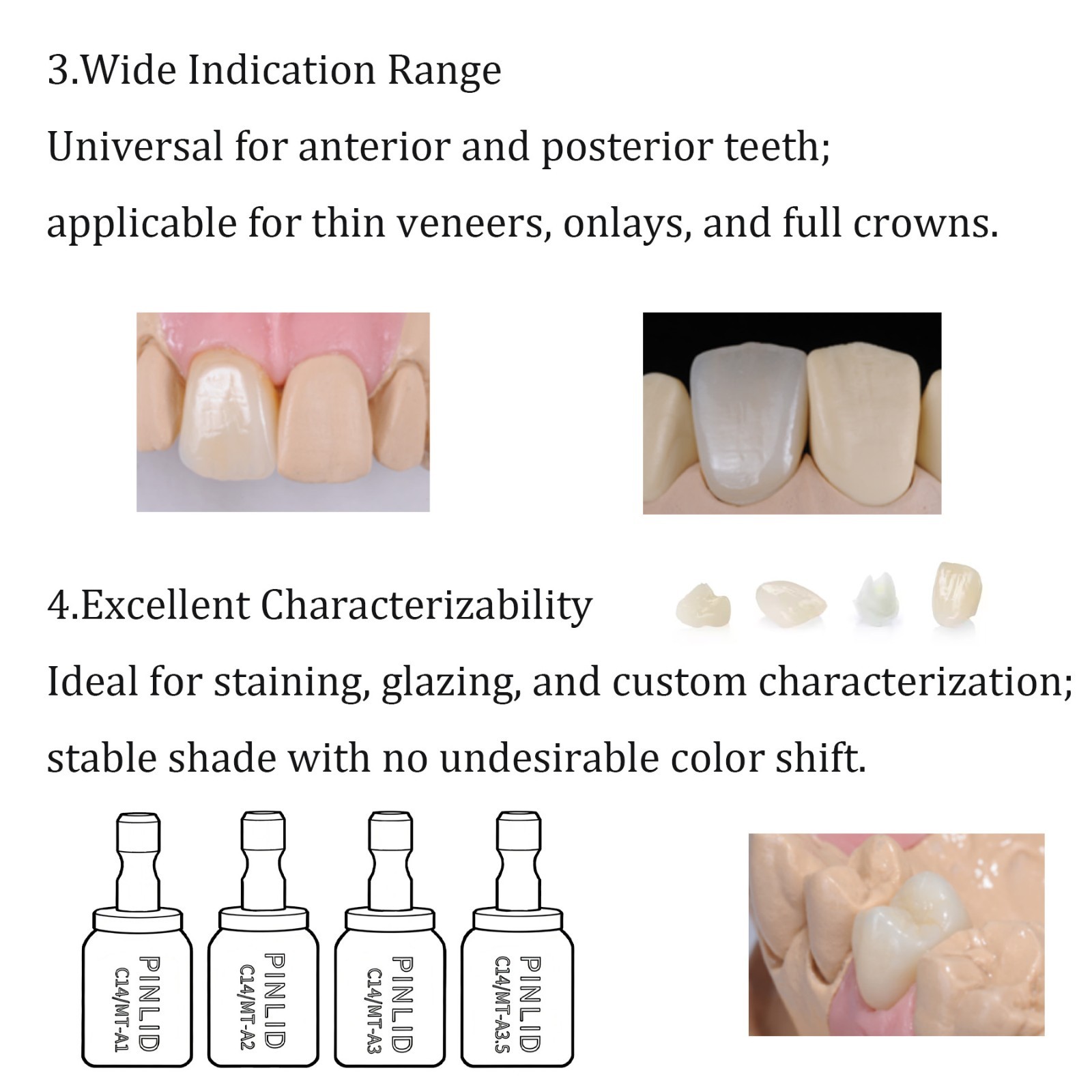 C14 Dental Emax Lithium Disilicate Blocks CAD/CAM CEREC Inlab Chairside System