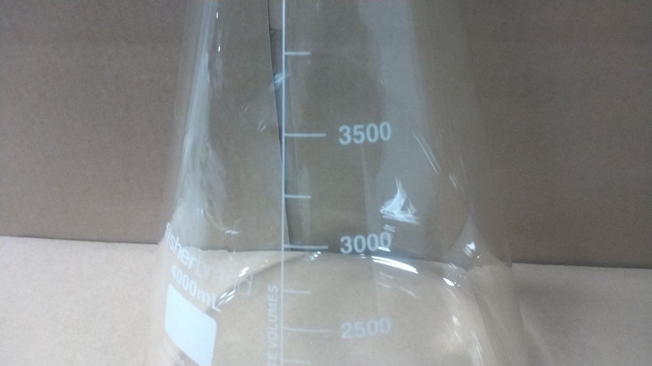 Fisher Brand FB-300-4000 4000mL Capacity Clear Glass Filtering Flask