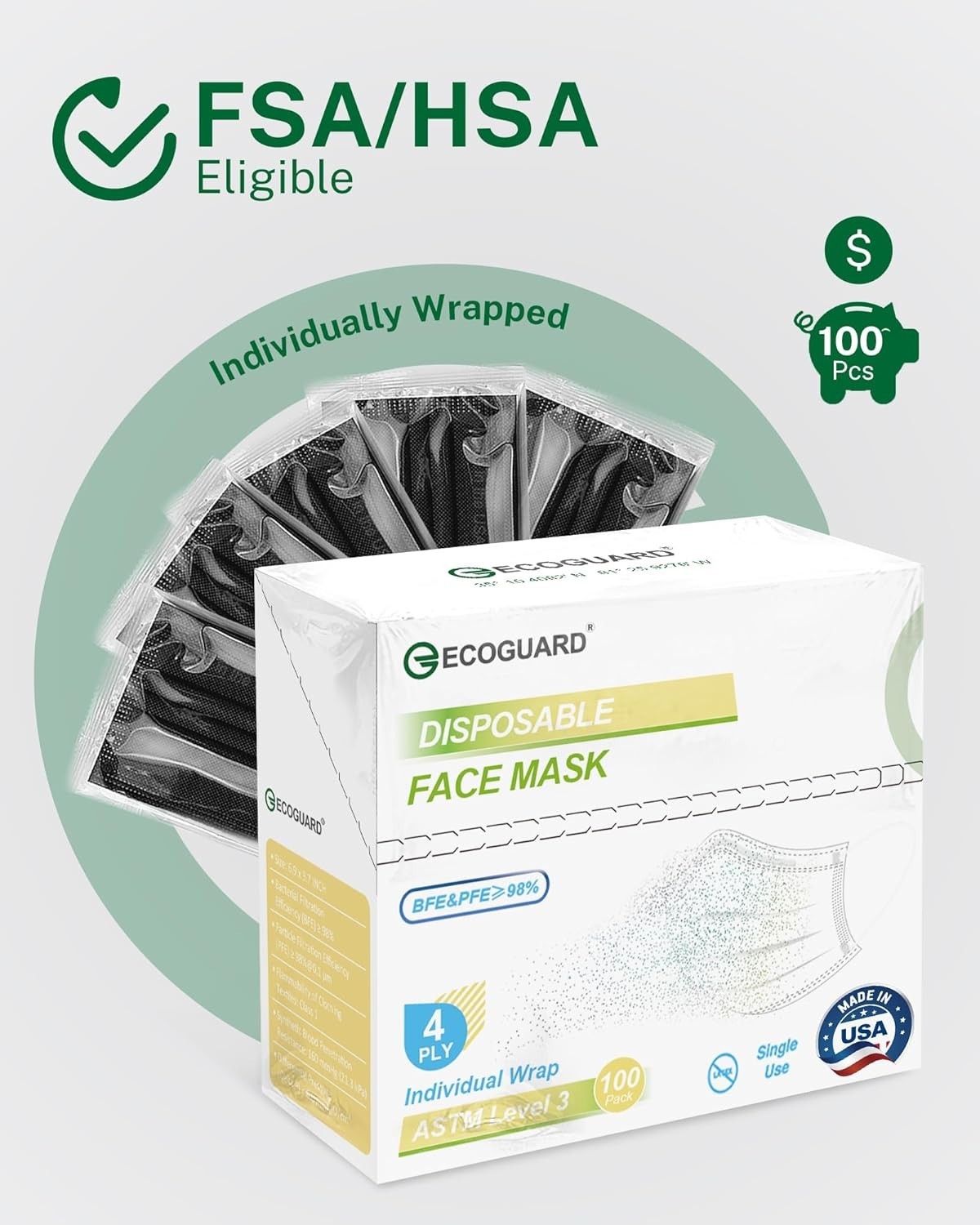 Breathable Face Masks – 4-Ply, ASTM Level 3, Perfect for Everyday Wear