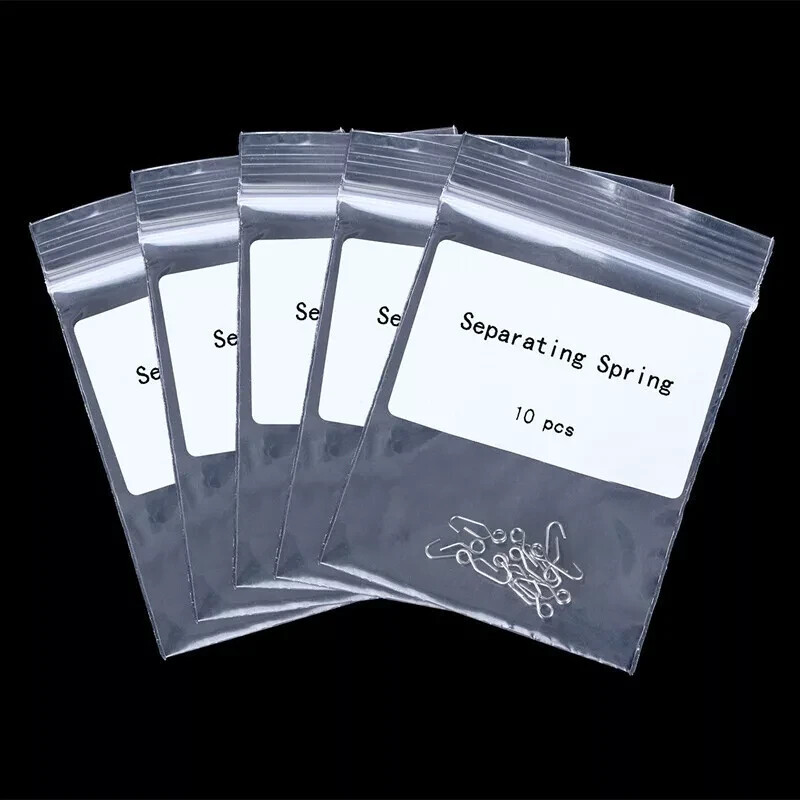 10 Pcs/Bag Dental Orthodontic Separating Spring Self-Locking 0.5mm Separate Band