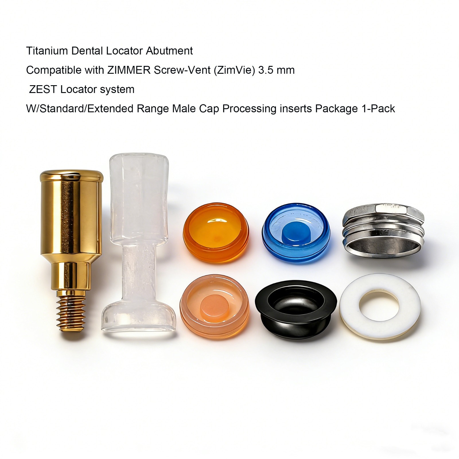 Titanium Dental locator Attachment abutment for Zimmer TSV Inter Hex 3.5/4.5mm