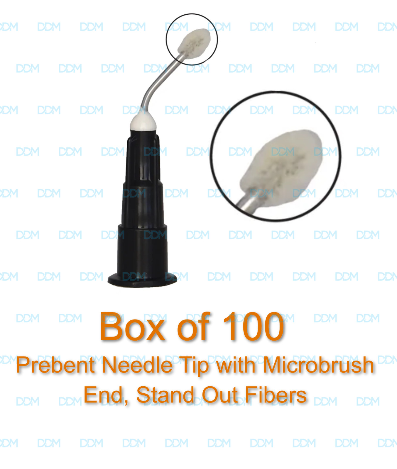 DDM Dental Pre Bent Delivery Tips with Micro Brush End – Box of 100 #BTWMB