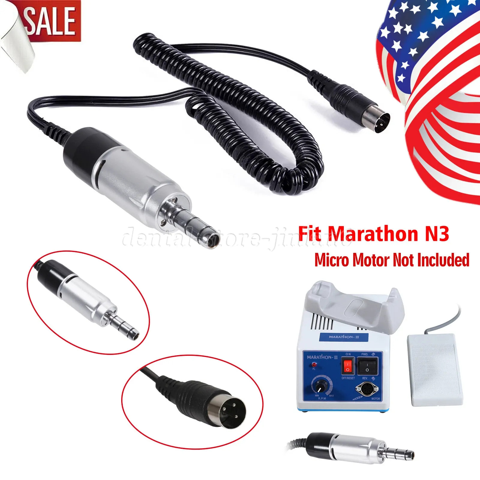 Dental Marathon Lab Electric Micromotor Motor Handpiece Polishing 35K RPM E-type