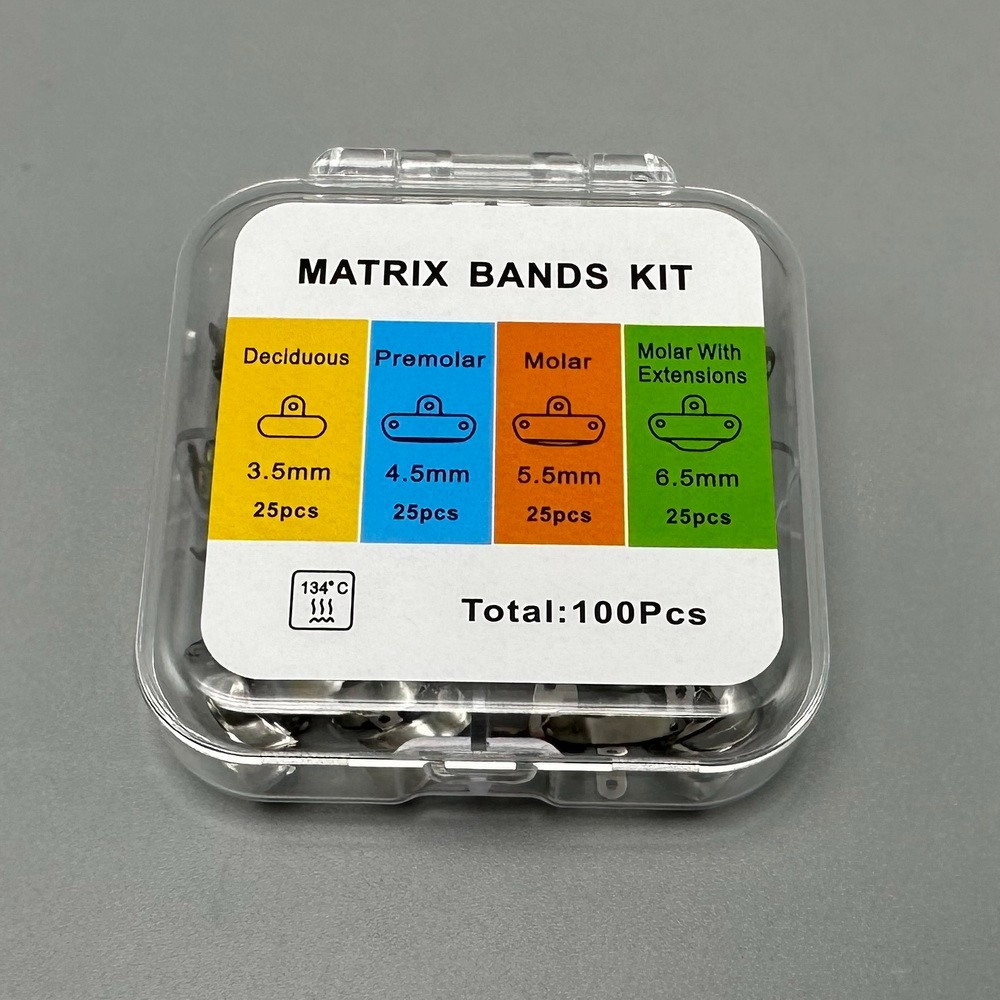 Dental Matrix Bands Ring Sectional Matrice M4 Matrix 50pcs Matrices Bands Plier
