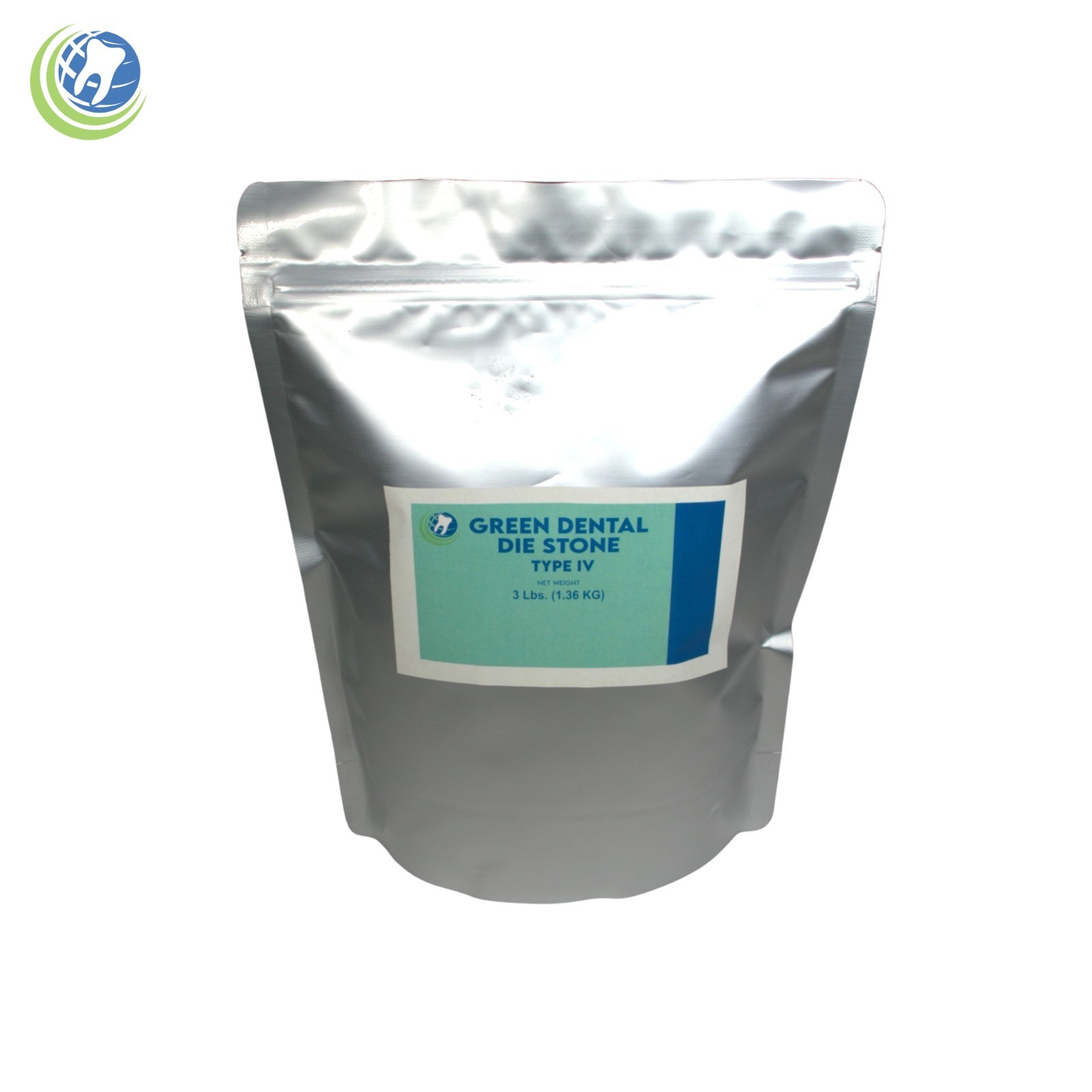 DENTAL LAB GYPSUM DIE STONE TYPE IV GREEN ALL PURPOSE STRONG COMPOUND 3 Lbs.