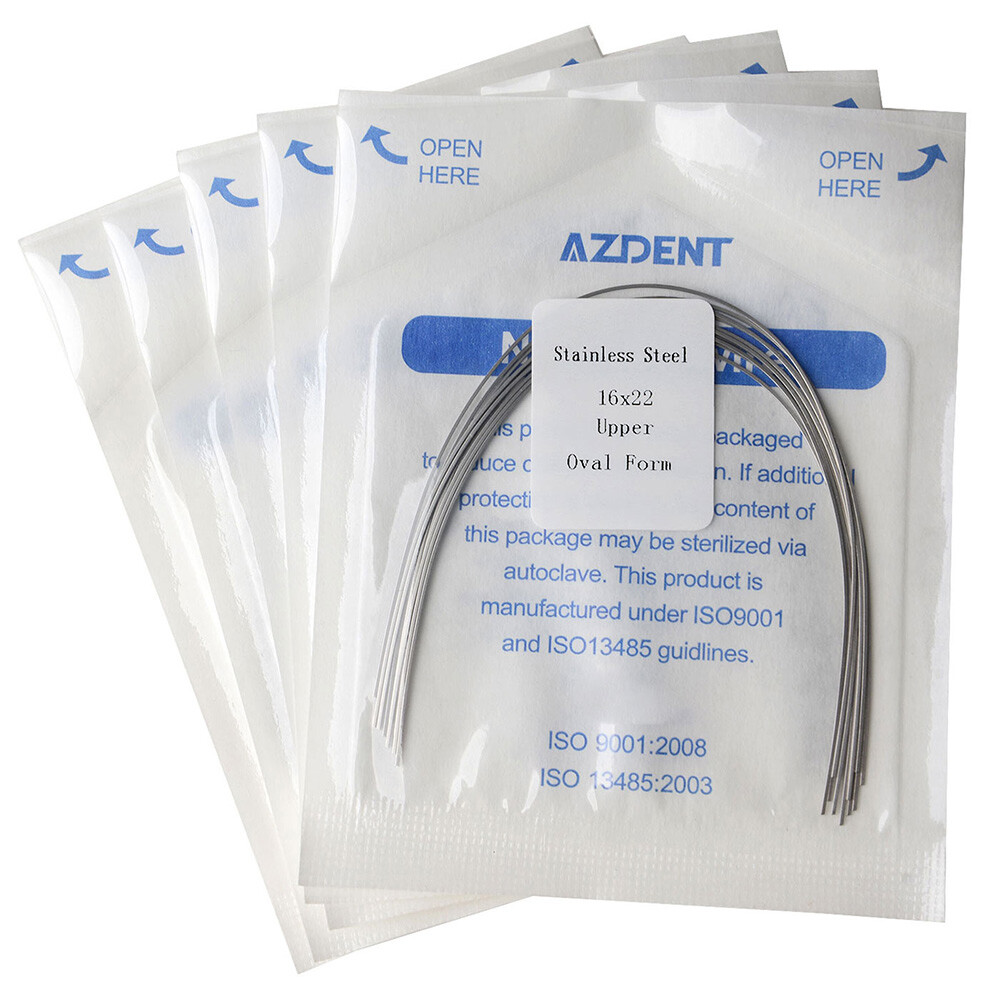 Los alambres de ortodoncia dental rectangular oval arco de acero inoxidable