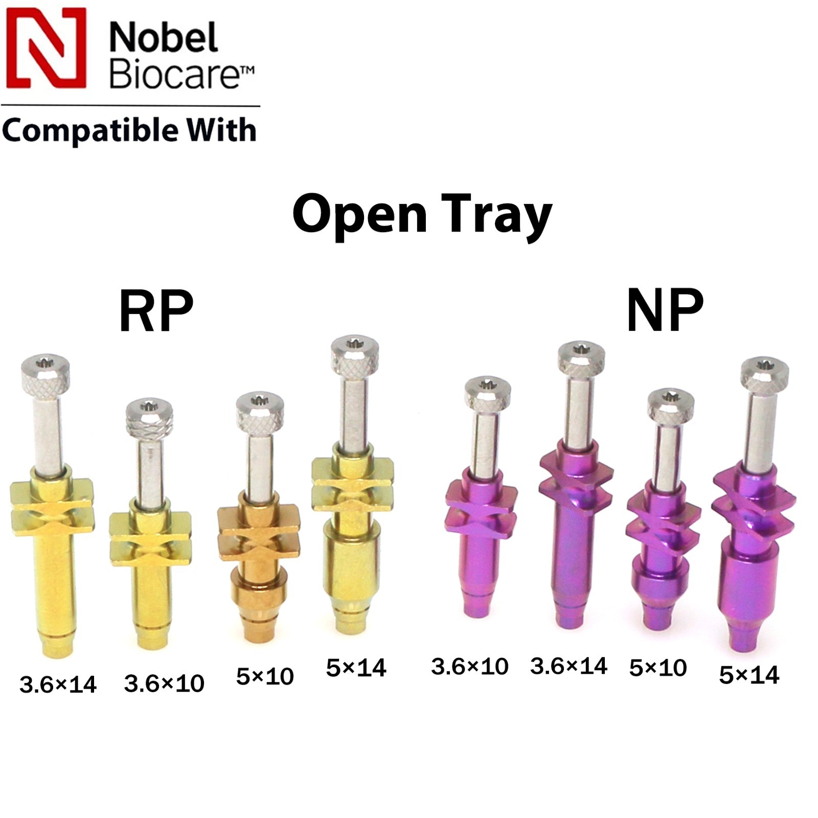 US Nobel Impression Transfer Coping Open/Closed Tray NP/RP Fit Nobel Biocare