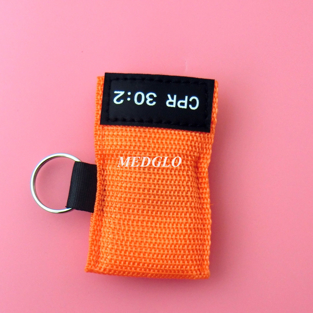 KeyRing CPR Face Shield Resuscitation 30:2 Training Black & Orange