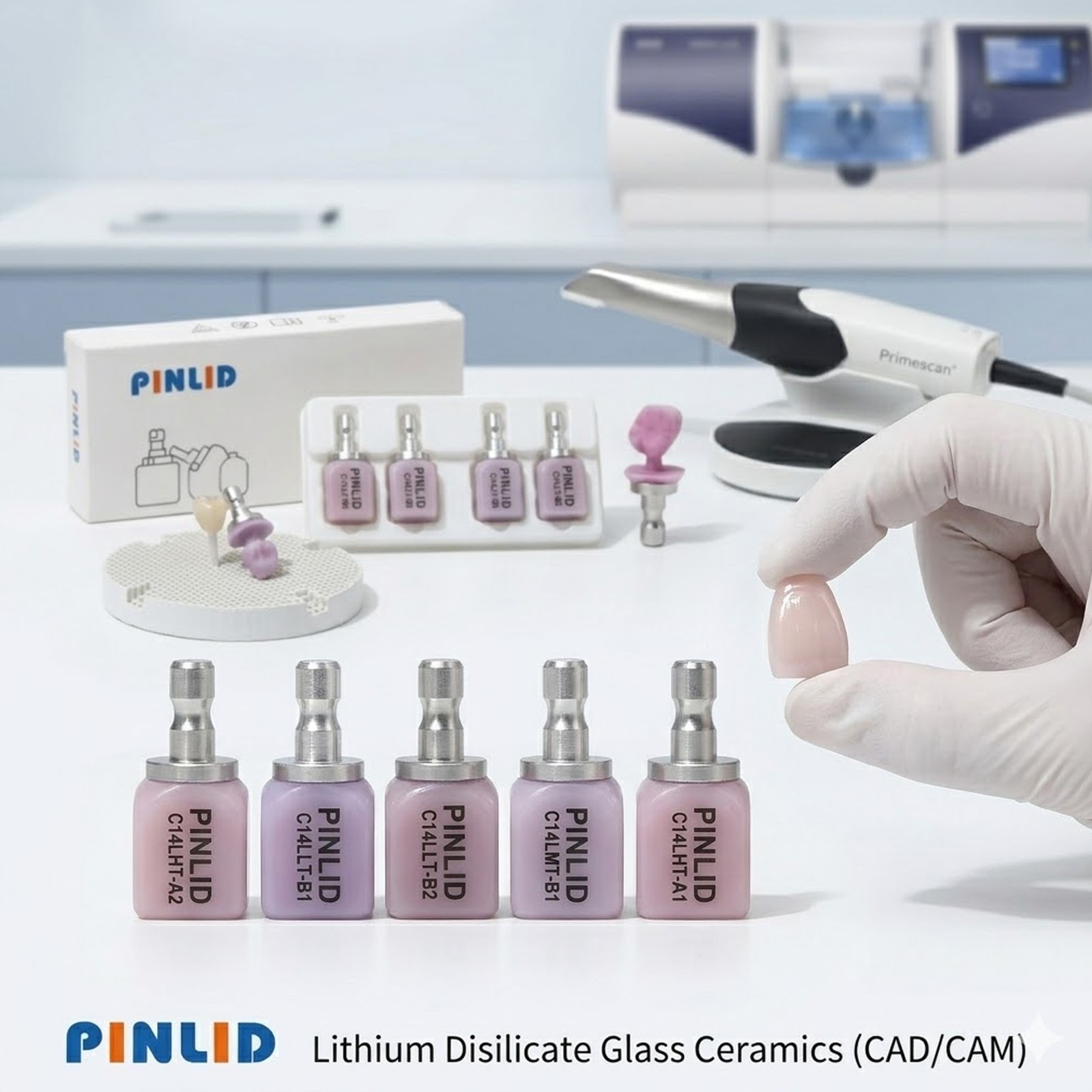 US C14 MT/HT/LT Emax Glass Ceramic Compatible with CEREC & inLab Milling Systems