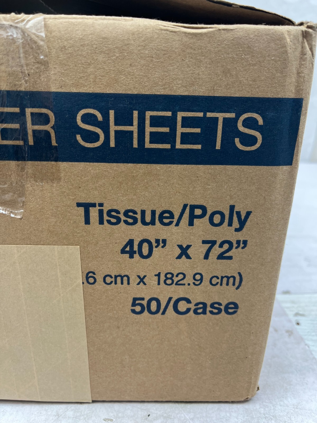 Tidi Everyday Stretcher Sheets Flat 40×72” Blue Poly 50 Count Ref 357 AM27