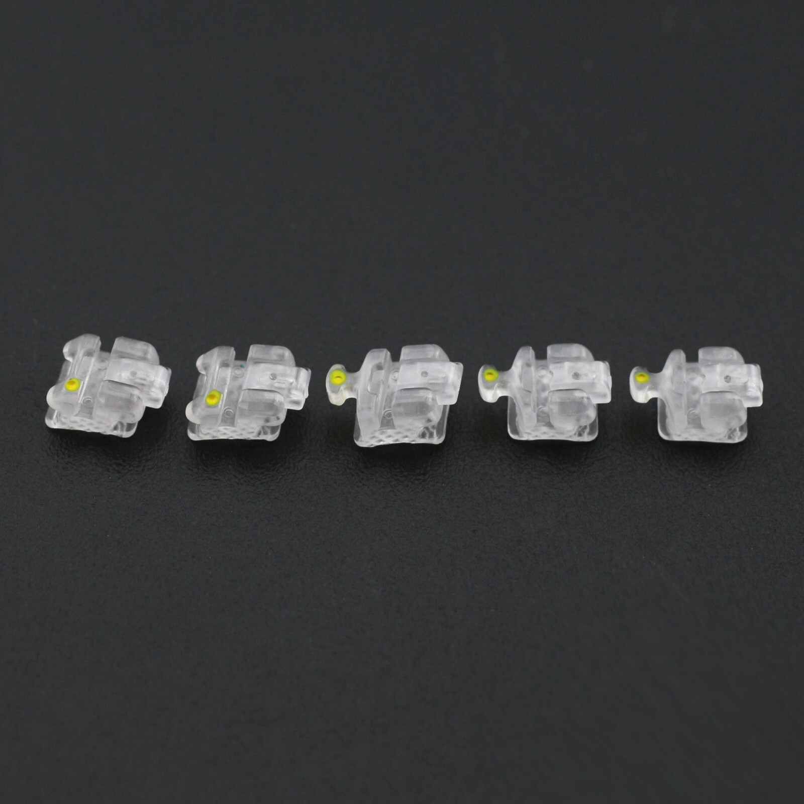 Dental Orthodontic Self Ligating Ceramic Brackets Roth MBT 022 345 Hooks 5-5