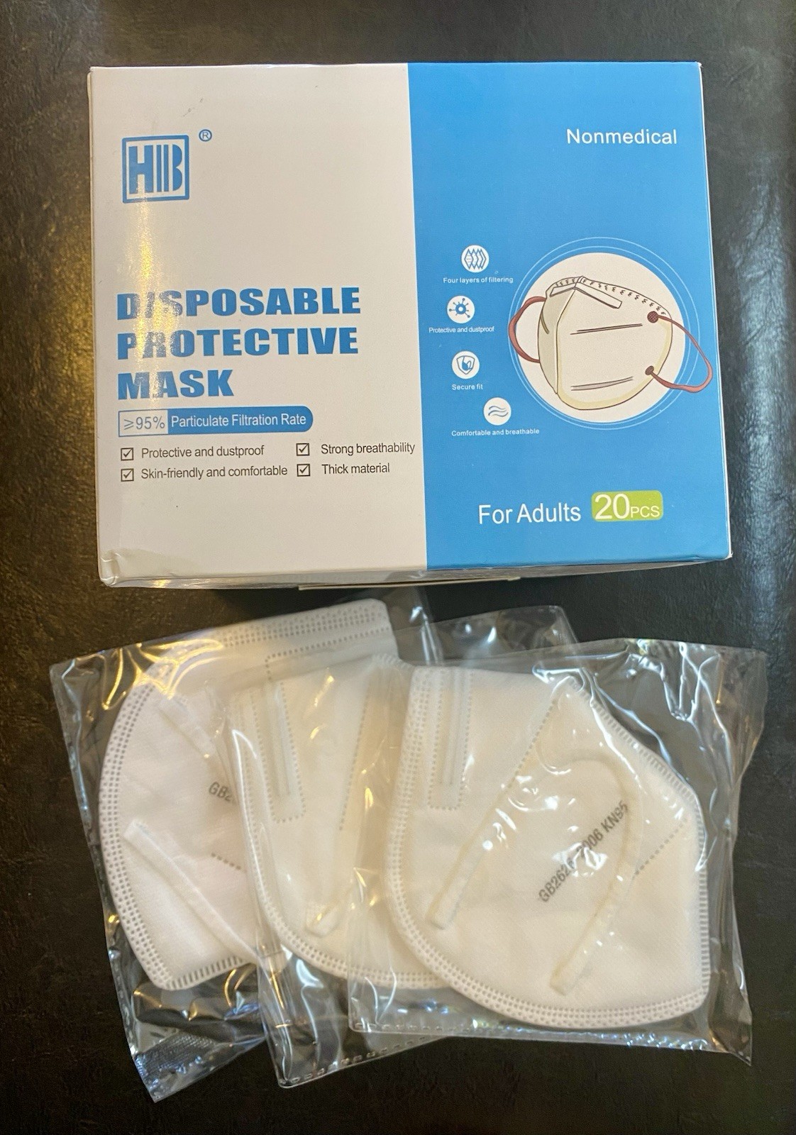 Lots Of New Sealed Disposable Face Mask Boxes KN95 N95 total 73 pcs Amovan 3M HB