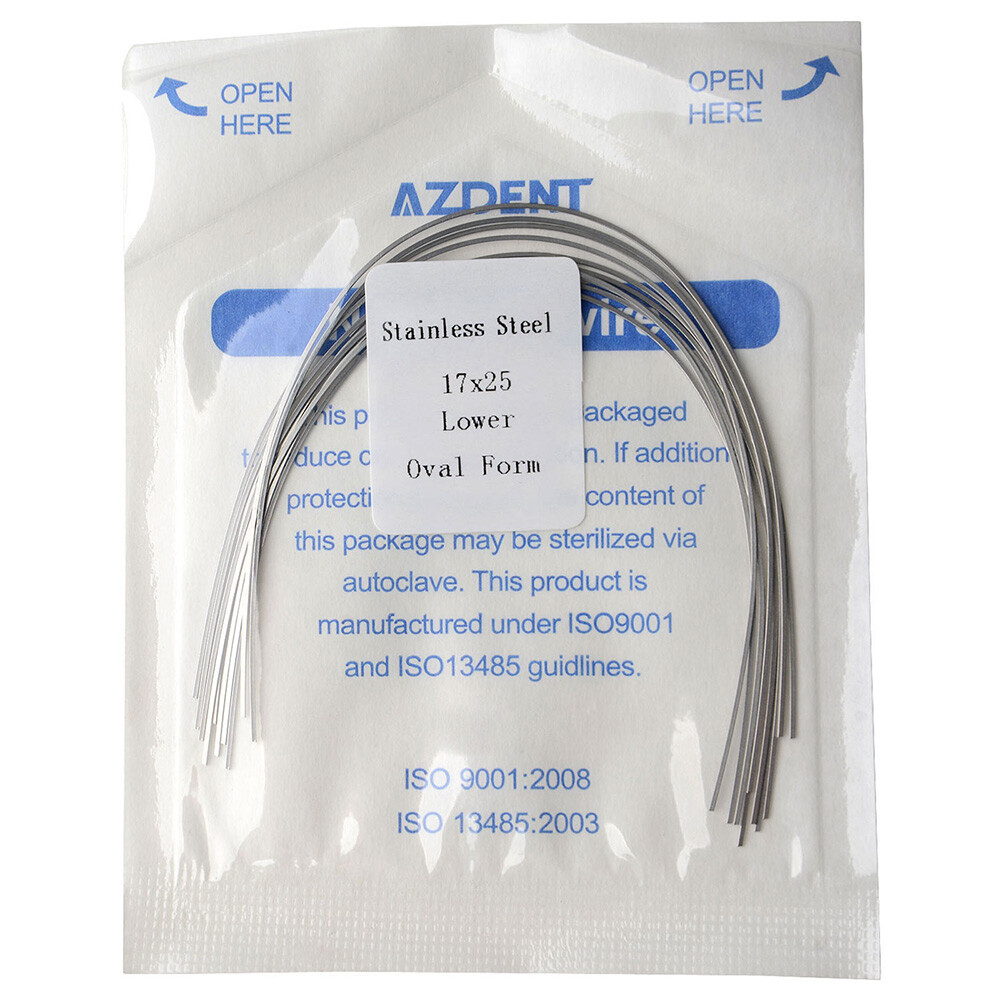 AZDENT Dental Orthodontic Stainless Steel Rectangular Arch Wires Ovoid Form