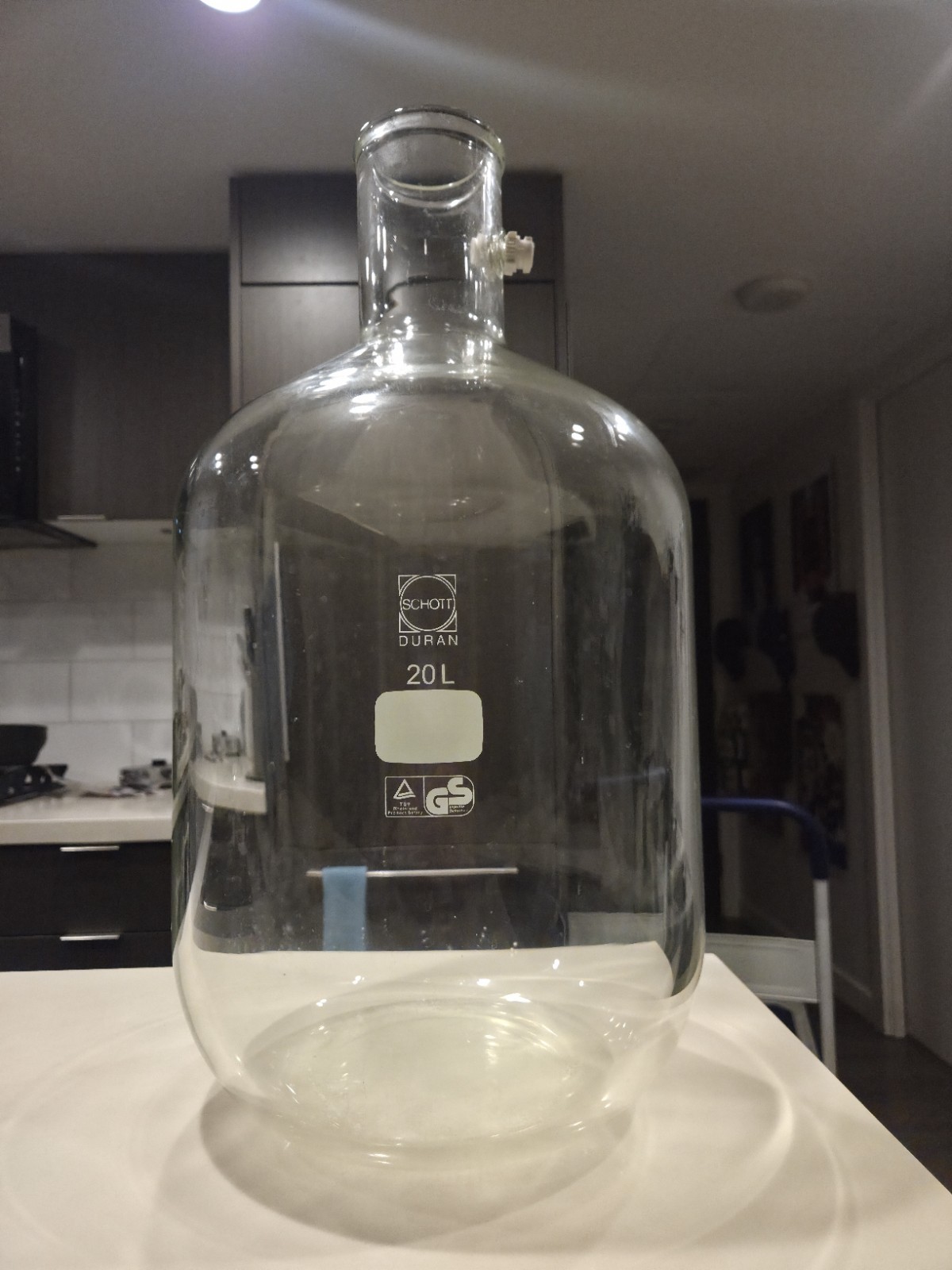 Chemglass – Duran Heavy Wall Filtering Flask – 20 L Borosilicate w/ Assembly Set