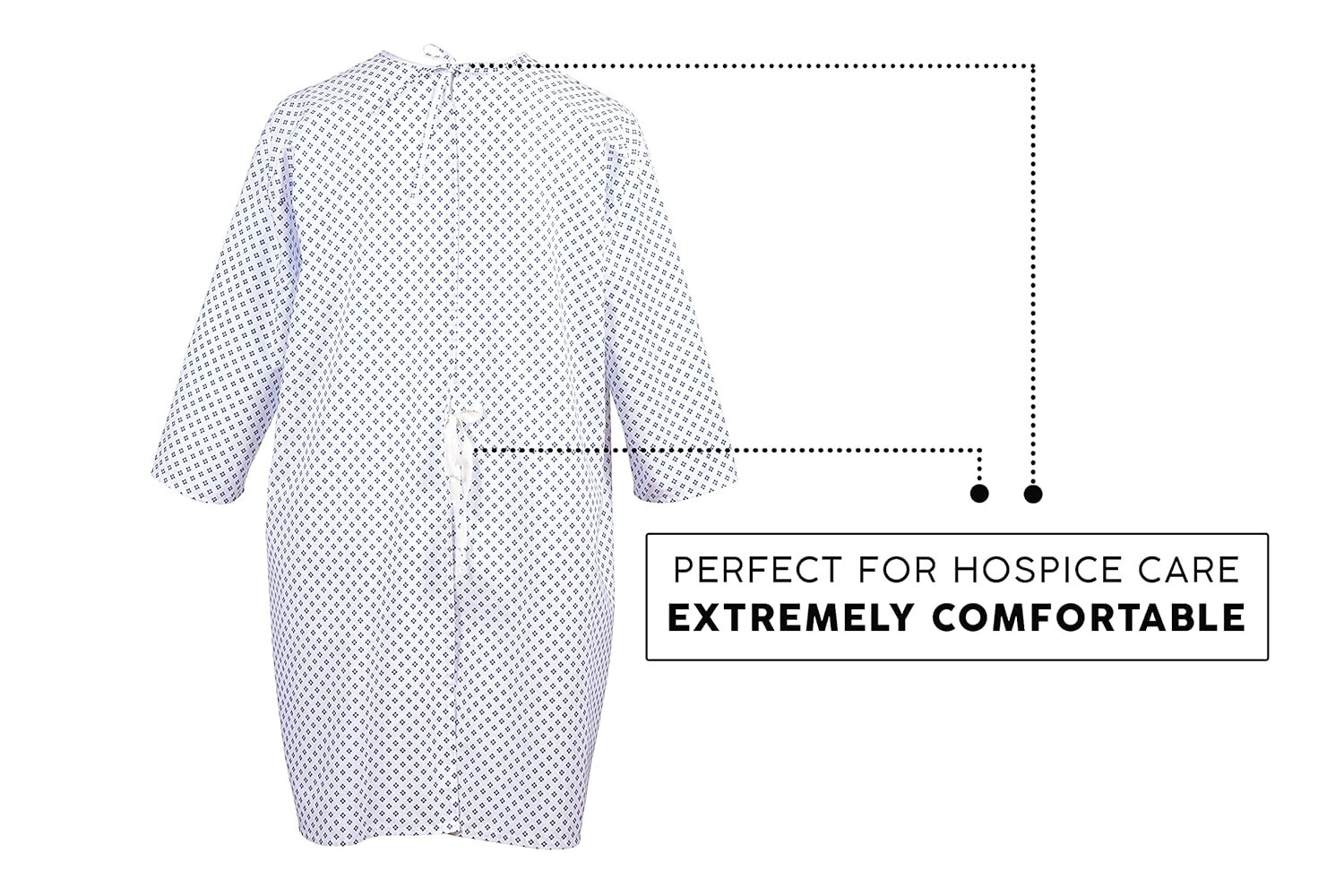 Comfortable Hospital Gown 6 Pack – Unisex Fits Up to 2XL, White Medical Gowns