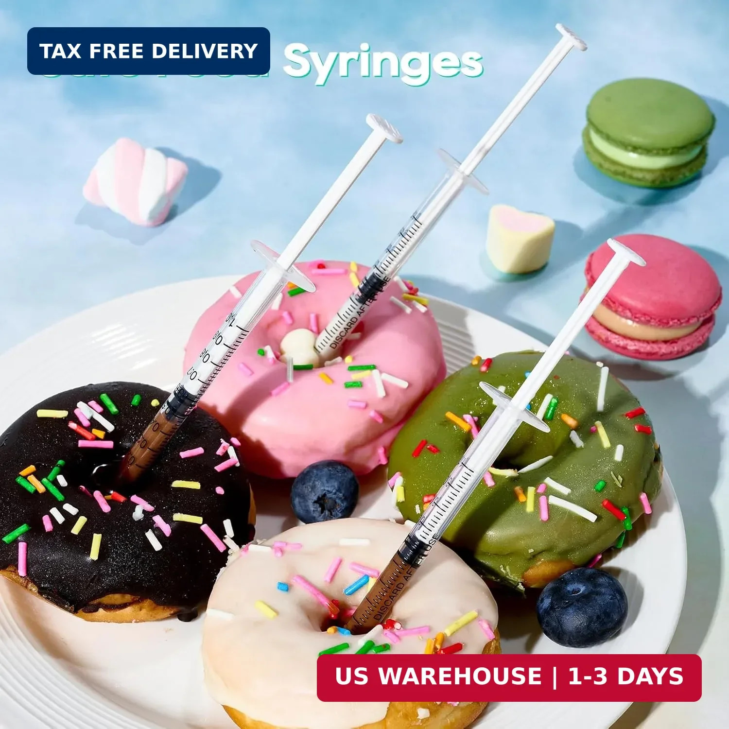 100 Pack 1Ml Syringes with Caps, 1Cc Syringe Needleless, Small Oral Syringe with
