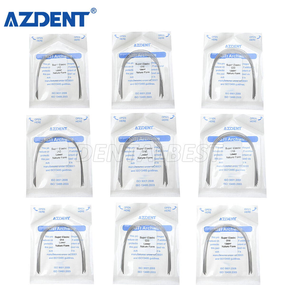 10PCS AZDENT Dental Orthodontic Super Elastic Niti Round Arch Wire Natural form