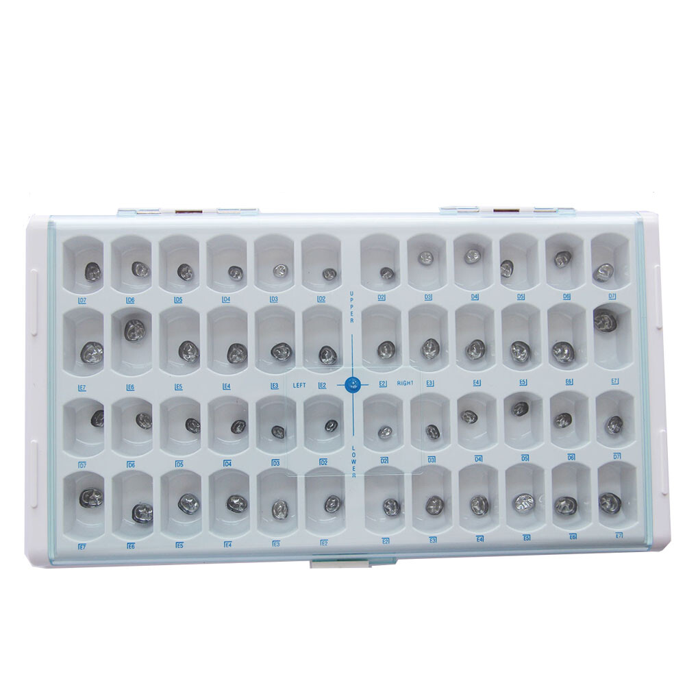 48/96pcs Dental Crown kit Stainless Steel Tooth Primary Molar for Adult Kids