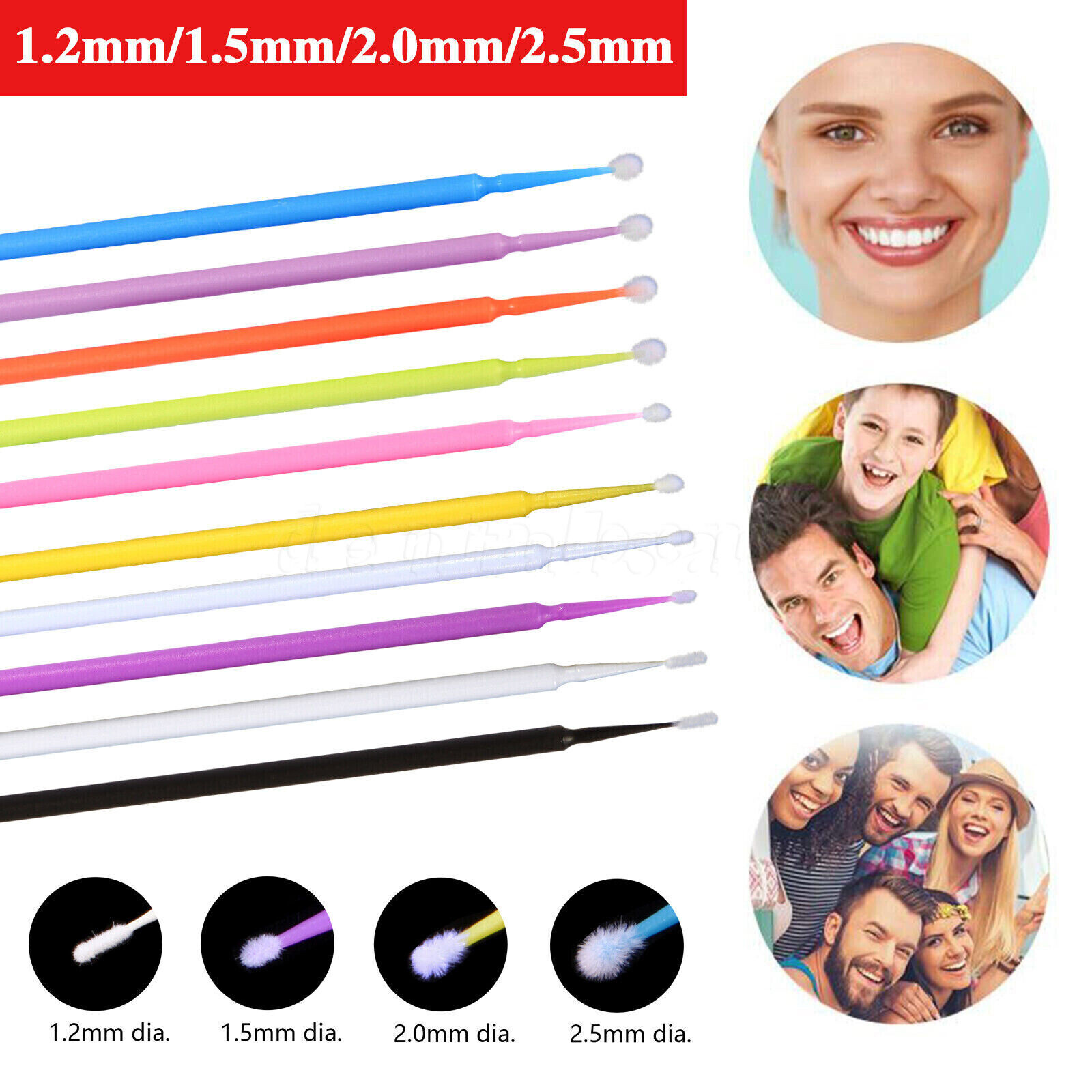 New Disposable Micro Brush Swab Applicators Eyelash Extension Mascara Wands