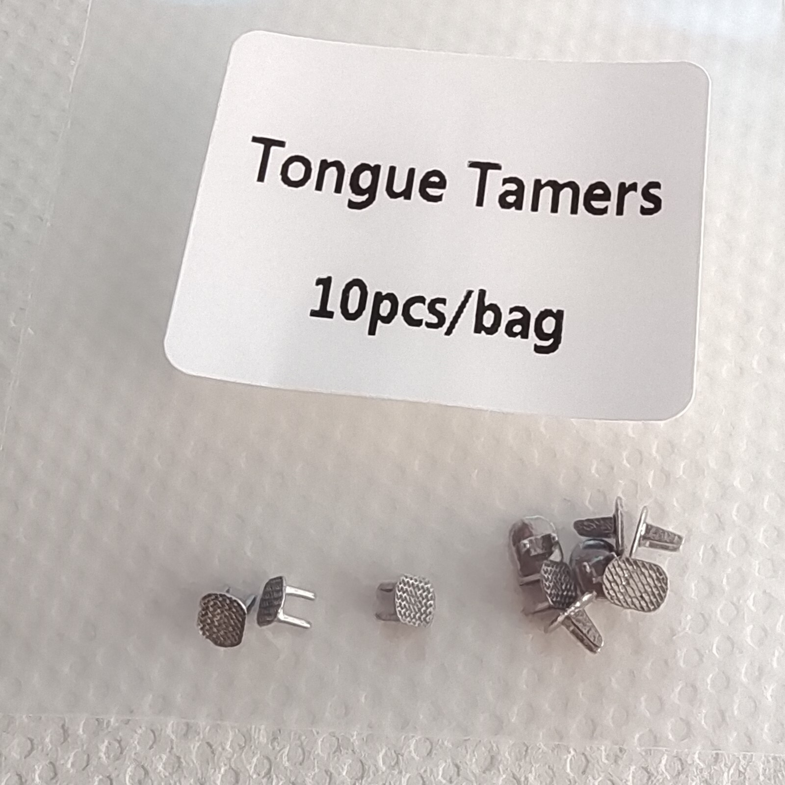 50 Pcs Dental Orthodontics Tongue Tamers Mini Spur Educador Lingual Mesh Base
