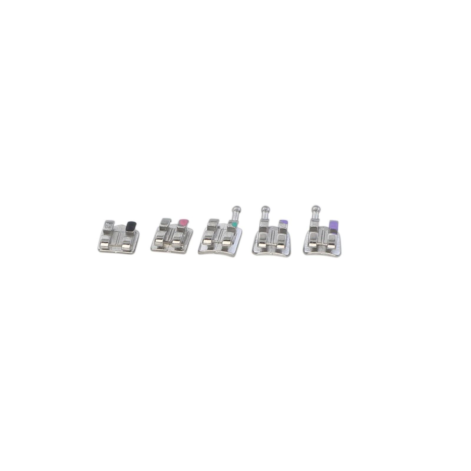Dental Orthodontic Metal Brackets MIM Mini Braces Roth MBT 022 018 345 Hooks 5-5