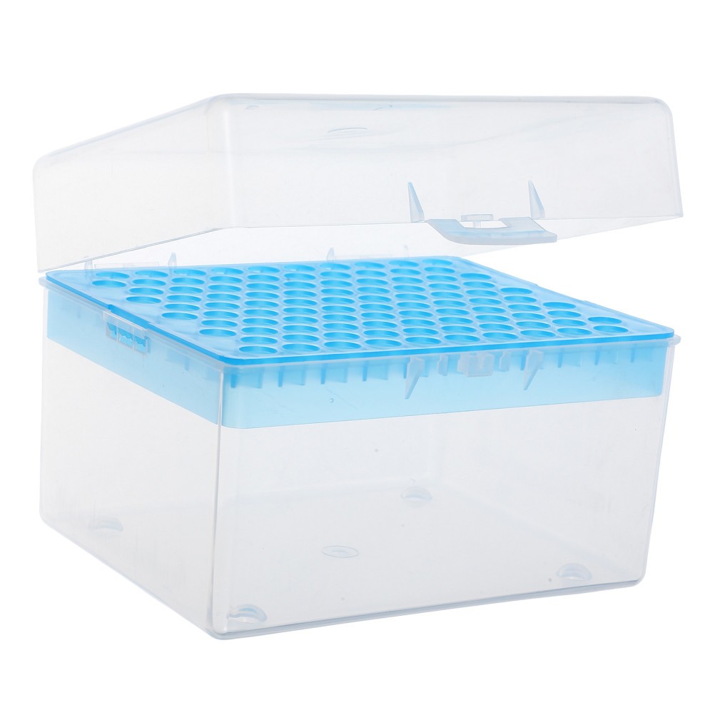 Durable Rectangular Pipette Pipettor Tip Box 100 Positions for Laboratory Use