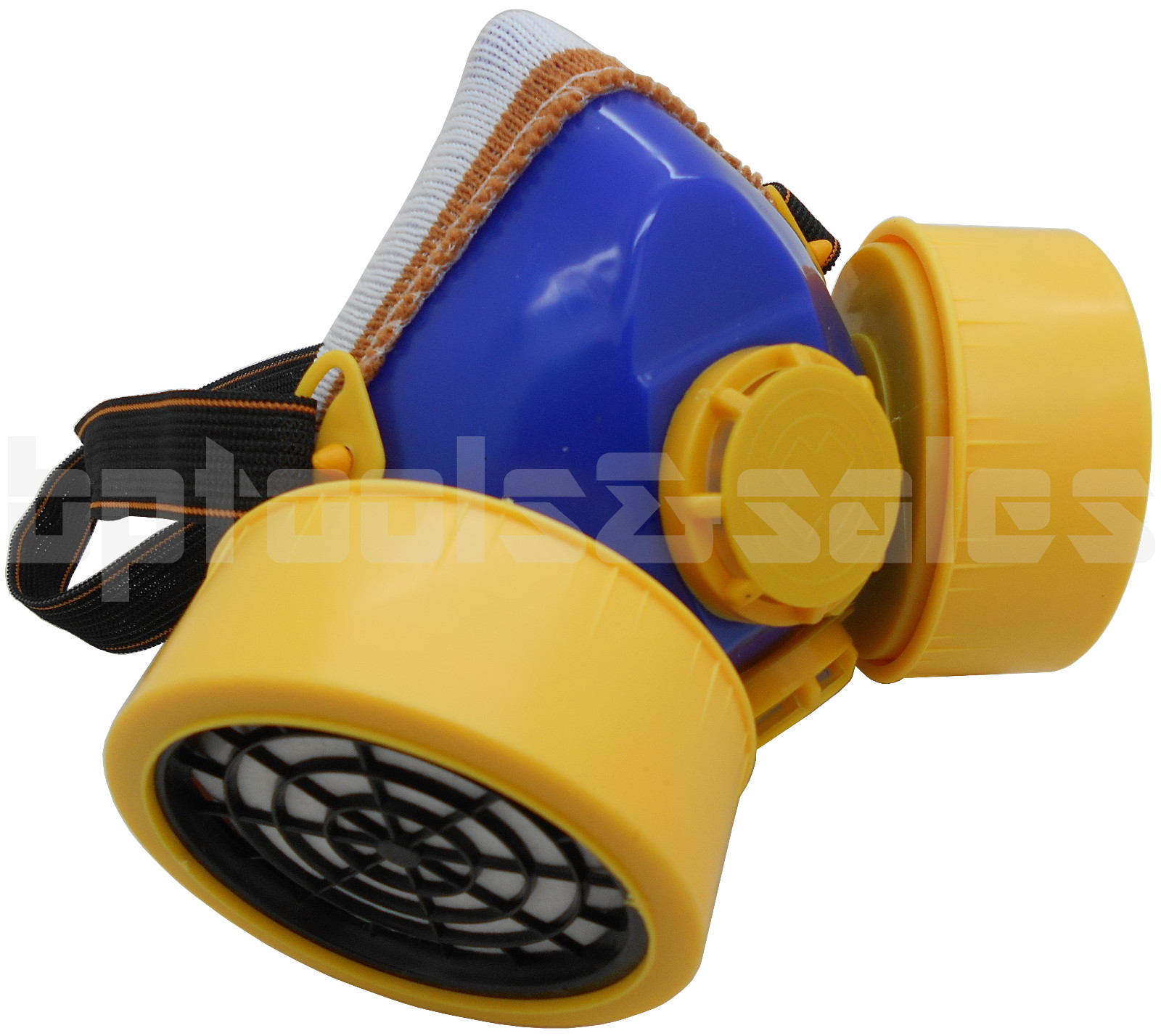 Industrial Chemical Respirator Mask Assembly w/ Dual Filter Cartridges Gas Vapor