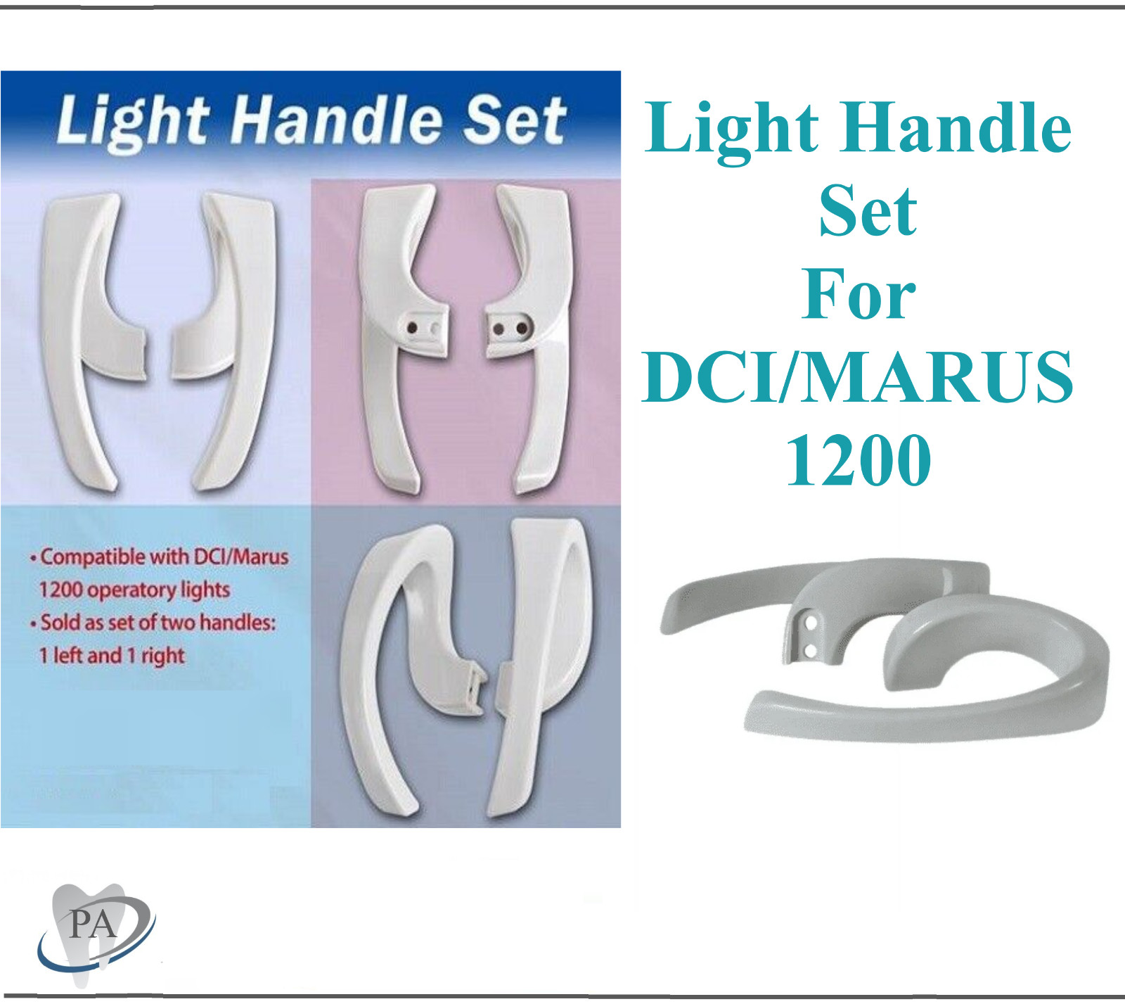 Dental DCI Light Handles Light Handle Set For DCI/MARUS 1200, 1 pair, White