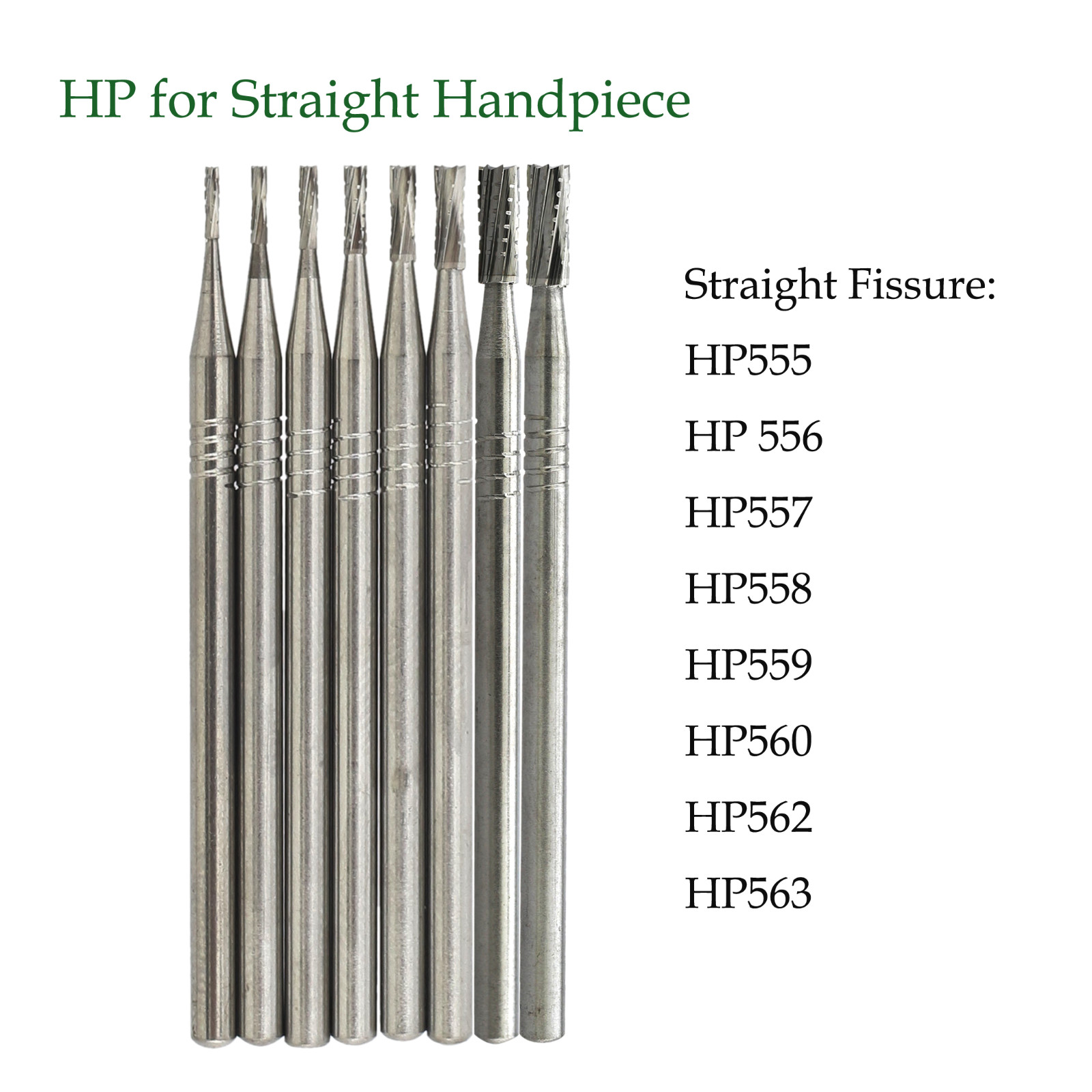 Wave Dental Carbide Bur Straight Handpiece Long Burs HP 555 557 558 559 563