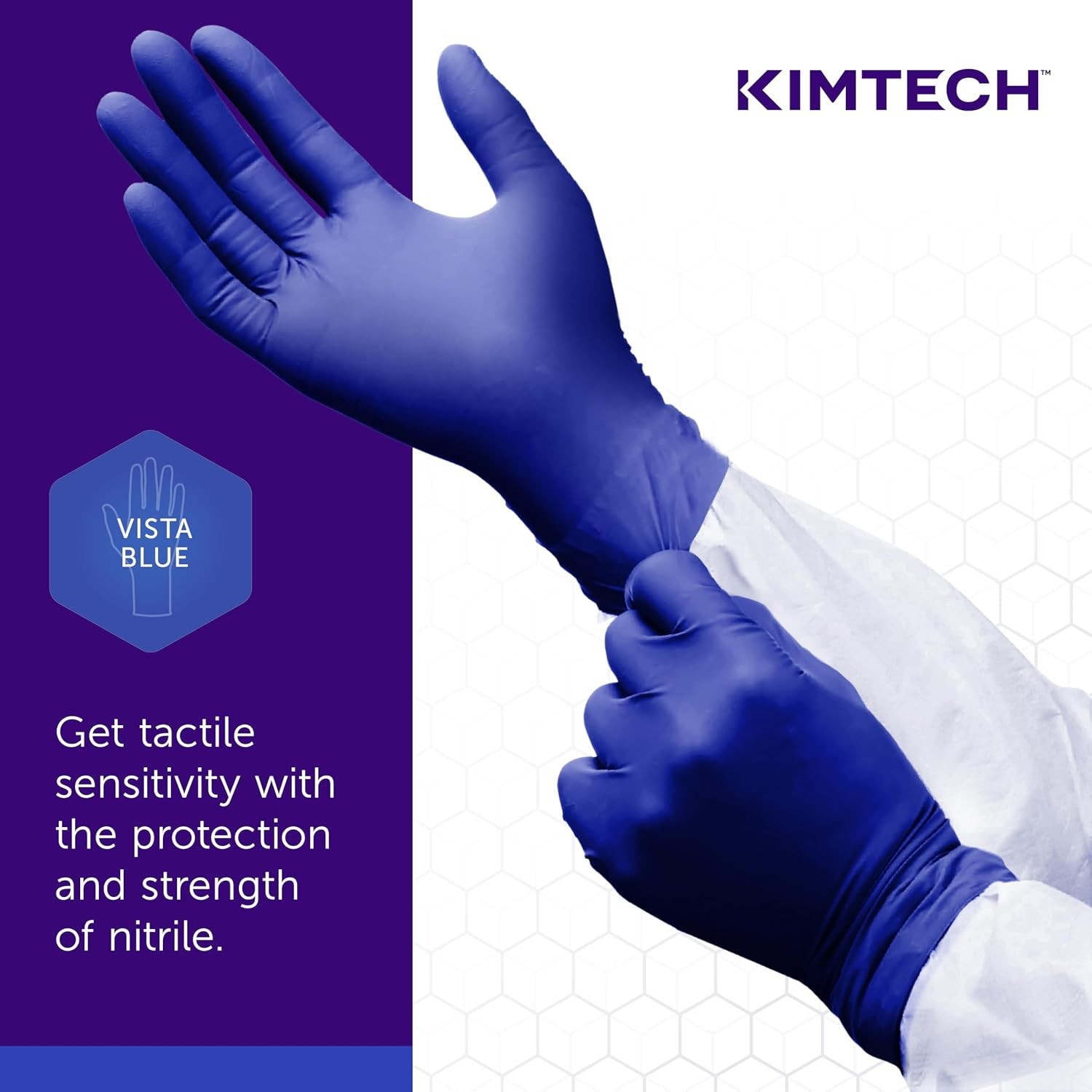 Kimtech™ Vista™ Nitrile Exam Gloves (62826) 4.3 Mil, Ambidextrous, 9.5”, S, 200