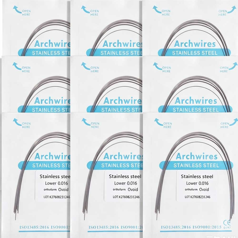 Dental Orthodontic Stainless Steel Round Arch Wire Ovoid Form 10pcs/pack