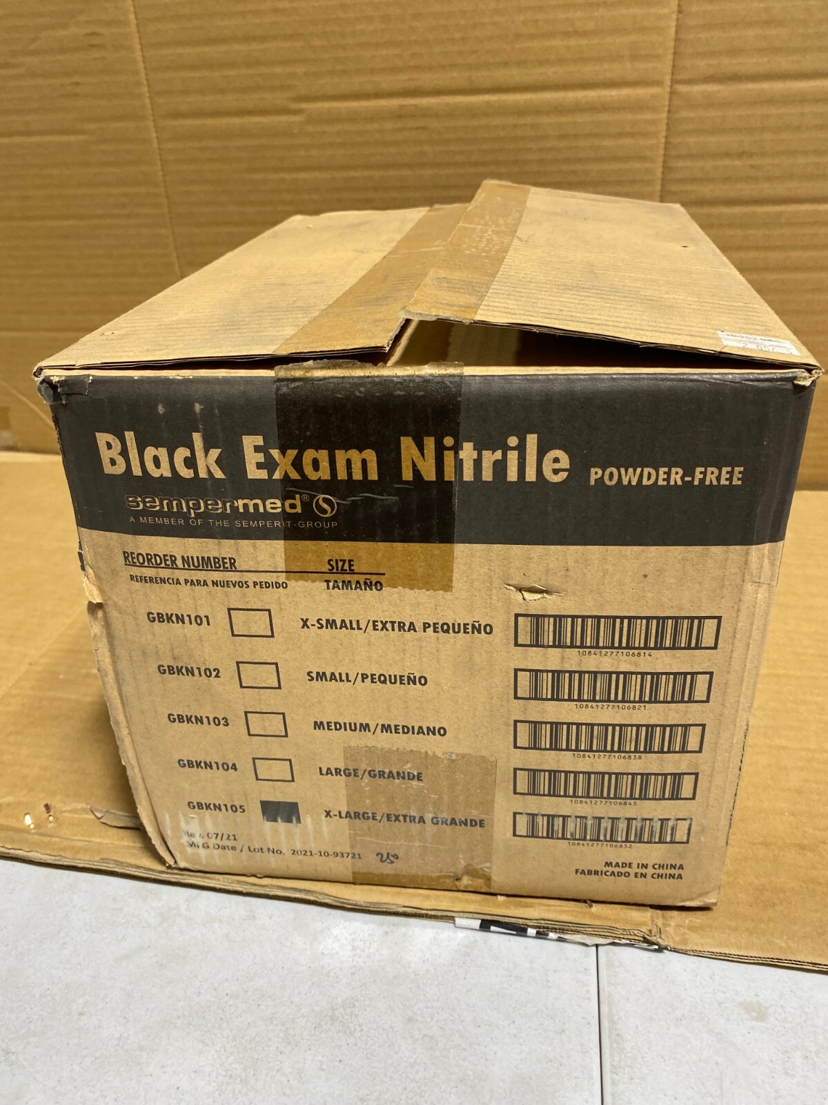 Sempermed Black XL Nitrile Disposable Gloves – GBKN105 XL Box of 1,000
