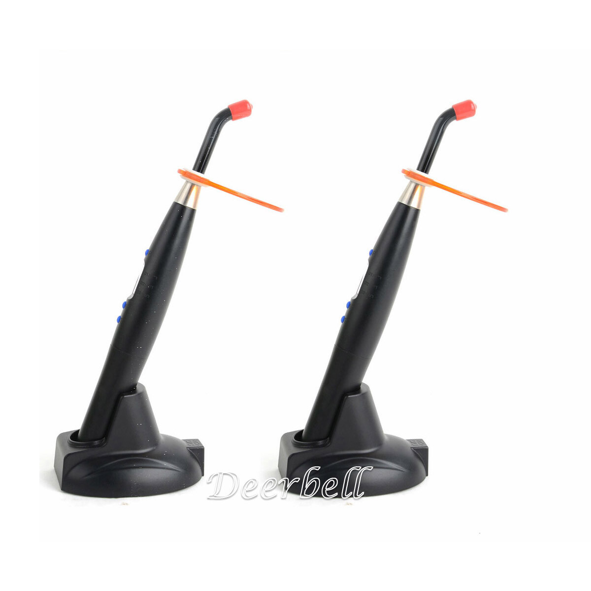 2 X Estilo Inalámbrico LED Luz de Curado Lampara Dental Color Negro