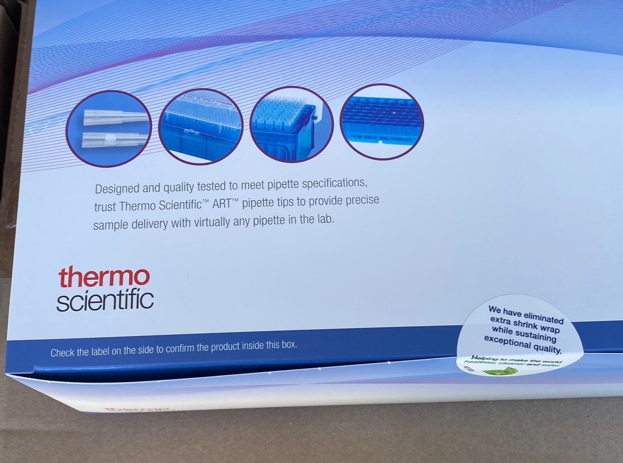 Thermo Scientific 2149P-HR ART 20P Barrier Pipette Tips Hinged Racks Full Case