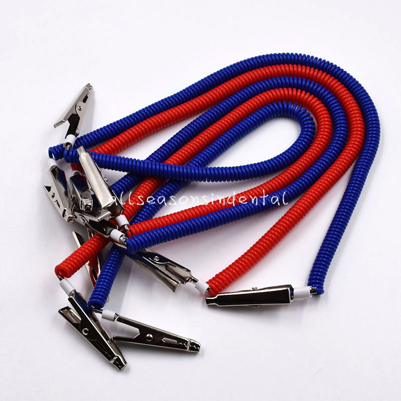 10/20 Pcs Dental Patient Flexible Coil Bib Clips Crocodile Chains Napkin Holder