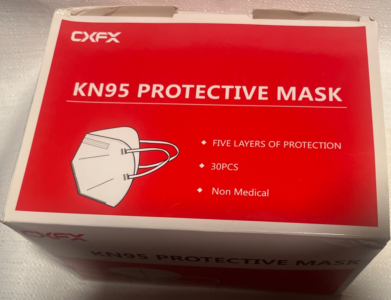 2 Boxes (30ct each) CXFX 30 KN95 Protective 5 Layer Face Mask Disposable